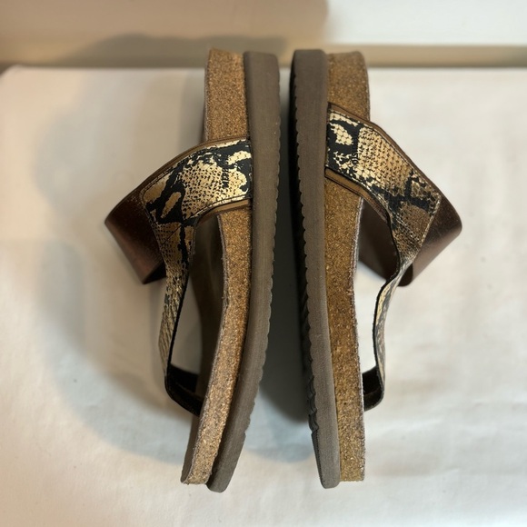 MEPHISTO Sz 37 Hubilia Sandals Toe Wrap Animal Print Smooth Leather Slip On - Picture 6 of 8